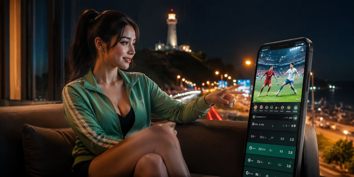 Người dùng tại Vũng Tàu xem thông tin giải trí trên điện thoại màn hình rộng
